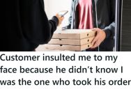 He Took A Call For Pizza Delivery And The Caller Was Very Rude, And When He Delivered The Pizza, The Customer Insulted The Person Who Took The Call