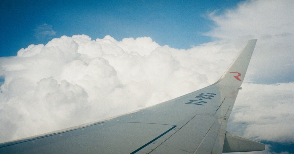 View from an airplane window