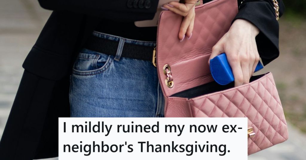 Woman looking in purse