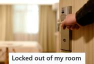 International Traveler Was Locked Out Of His Hotel Room Where His Belongings Were, And Was Forced To Move Across The Hall While Maintenance Worked Through The Night To Fix The Broken Electronic Lock