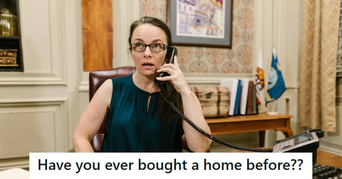 Woman answering a customer call and can't believe the caller is so dumb