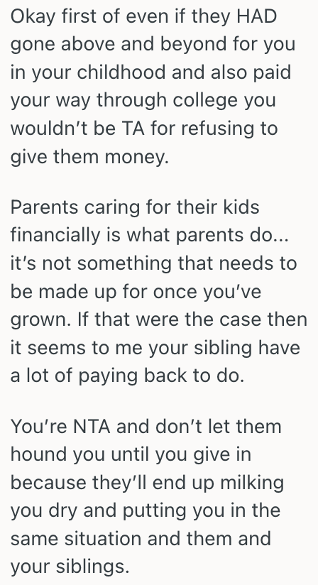 Screenshot 2026 01 13 at 13.59.24 Woman Worked Through Her Teens, Saving Every Penny For College. Now Shes Moved Away, But Her Financially Irresponsible Parents Are Still Hounding Her For Cash