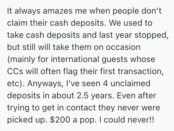 Screenshot 2026 01 28 at 12.07.17 PM Hotel Employee Received A Late Night Call From A Guest Demanding His Deposit Back, But He Discovers The Guest Paid A Cash Deposit And Checked Out Without Picking It Up