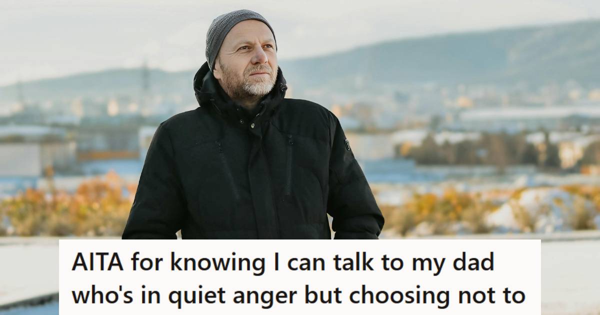 Father standing and thinking about how mad he is at his child