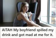 Woman’s Boyfriend Spilled Her Drink While Pulling A Charging Cord, But Rather Than Cleaning It Up, He Blamed Her