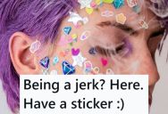 His Coworker Was An Inconsiderate Jerk, So He Started Putting Funny Stickers On His Workstation And It Drove Him Crazy