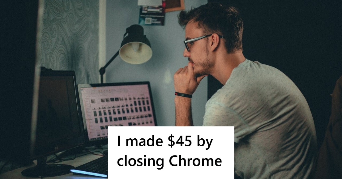 Man using a computer