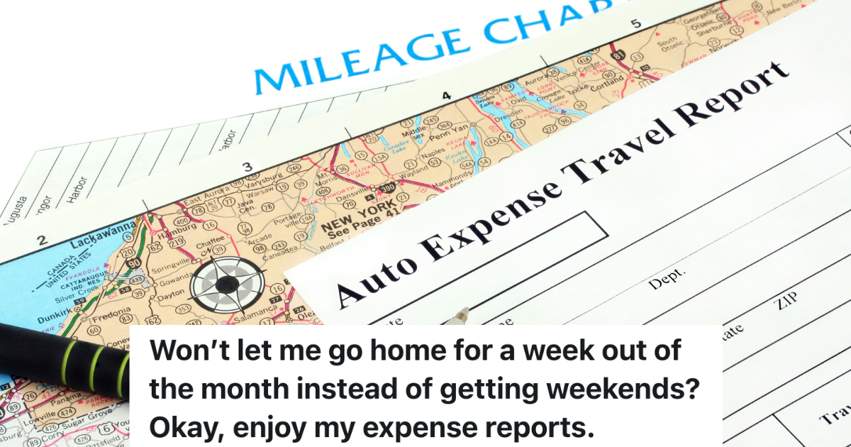 paper that reads "auto expense travel report"