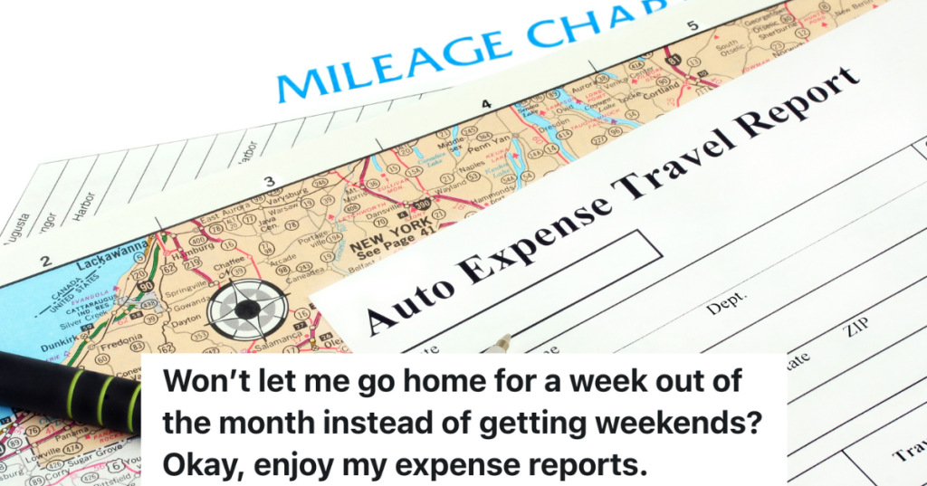 paper that reads "auto expense travel report"