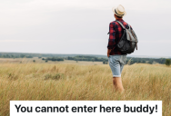 Employee Didn’t Realize He Was Walking Through A Construction Site Until A Security Guard Stopped Him, But He Was Prepared