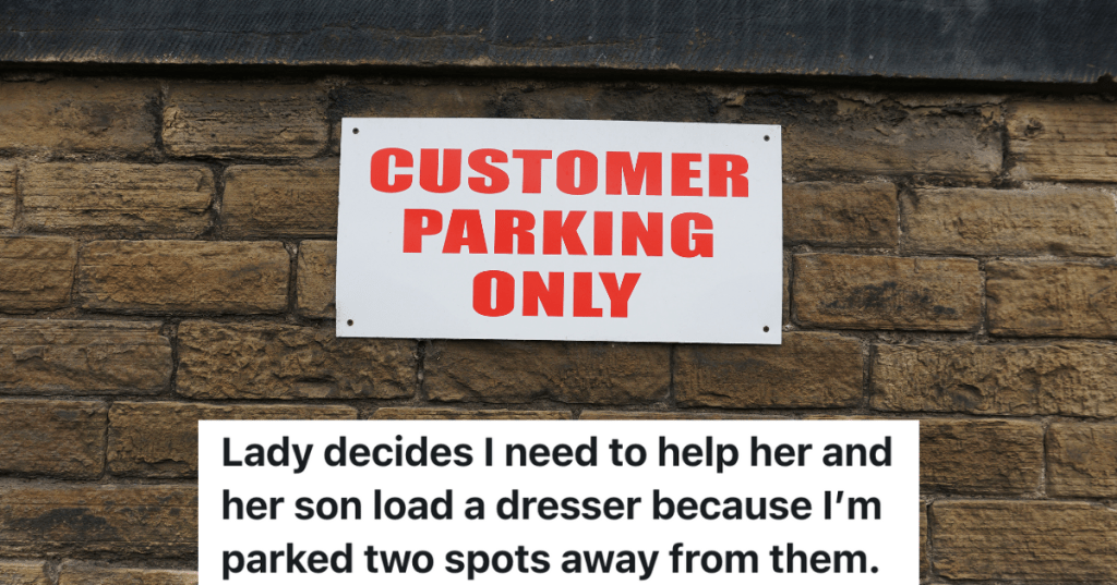 sign that reads "customer parking only"