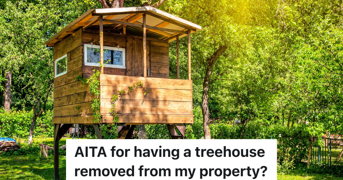 treehouse on green open land with trees