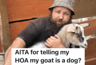 HOA Only Allows Dogs And Cats, But One Homeowner Owns A Goat He Tried To Pass Off As A Dog