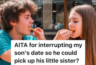 Single Dad Has To Work Overtime, So He Asks His Teenage Son To Pick Up His Little Sister From School. But The Teen Refuses Since He’s On A Date.