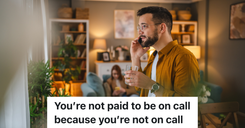 man talking on the phone in the living room