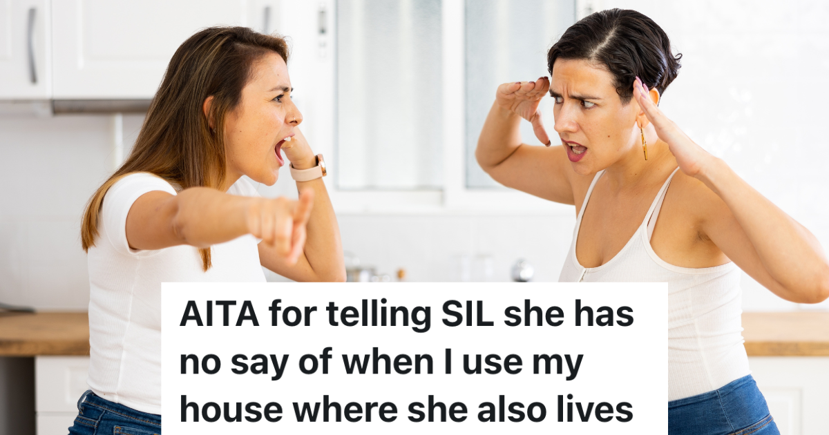 Woman Lets Her Brother And His Wife Move Into Her Condo Rent Free, But Now Shes Threatening To Kick Them Out two women arguing in kitchen while one woman points