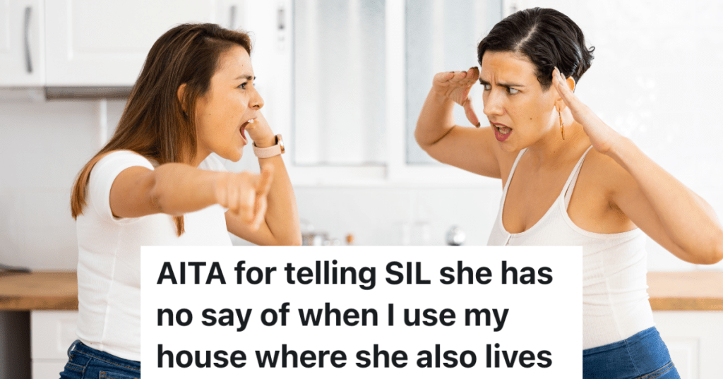 two women arguing in kitchen while one woman points