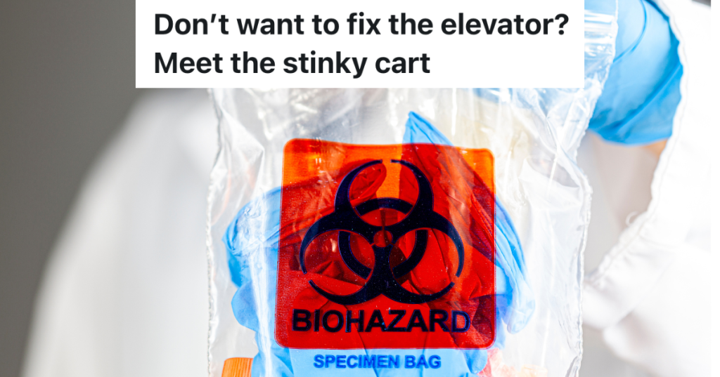 plastic bag with the biohazard symbol and the words "biohazard specimen bag"