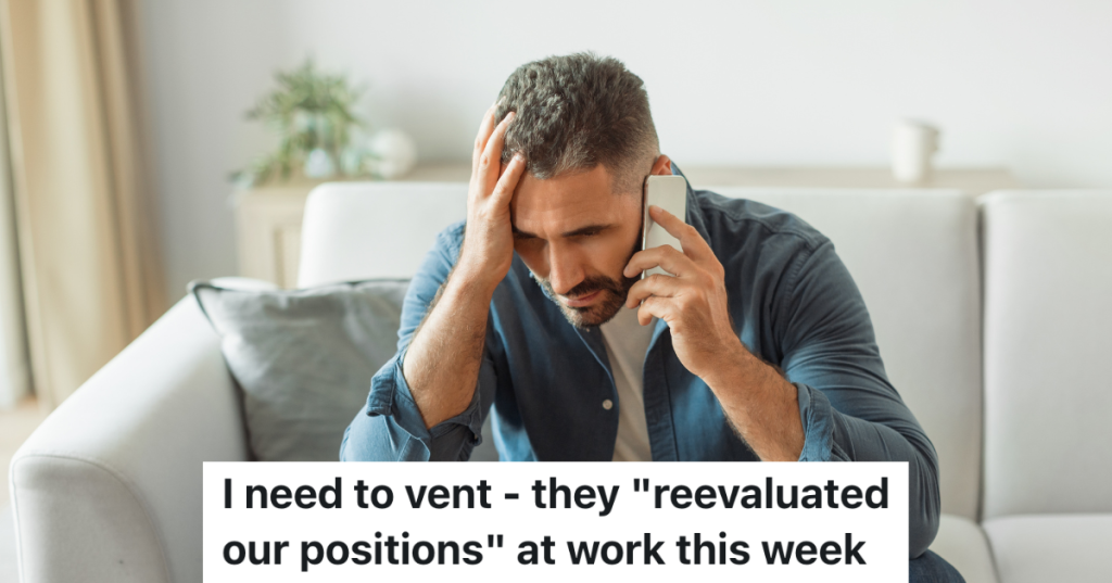 frustrated man sitting on the couch talking on the phone