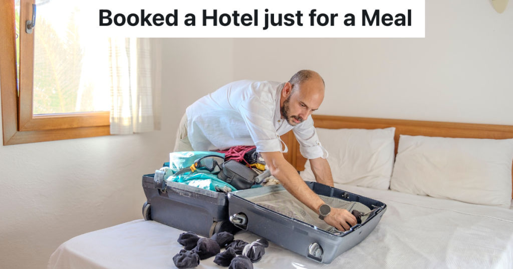 man packing a suitcase