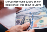 Cashier Finds Envelope Full Of Money, So The Supervisor Talks To Several Other Coworkers To Decide How To Try To Return The Money To The Rightful Owner
