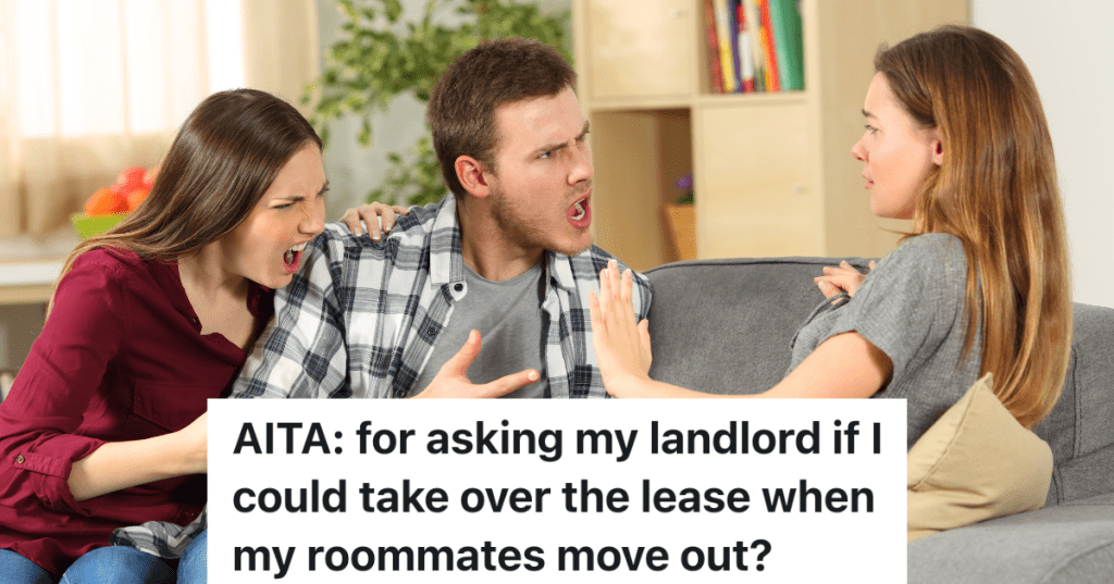 man and woman upset at another woman