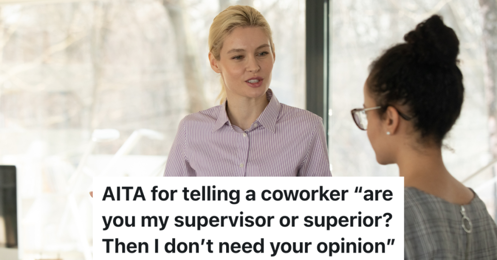 two business women talking in an office