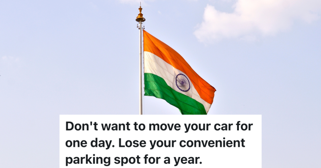 Indian flag on a flag pole