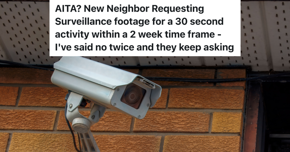 Woman Needs Proof That Her Contractor Messed With The Breaker Box During Construction, But Her Neighbor Refuses To Give Her Photos From The Security Cameras outdoor security camera on a brick wall
