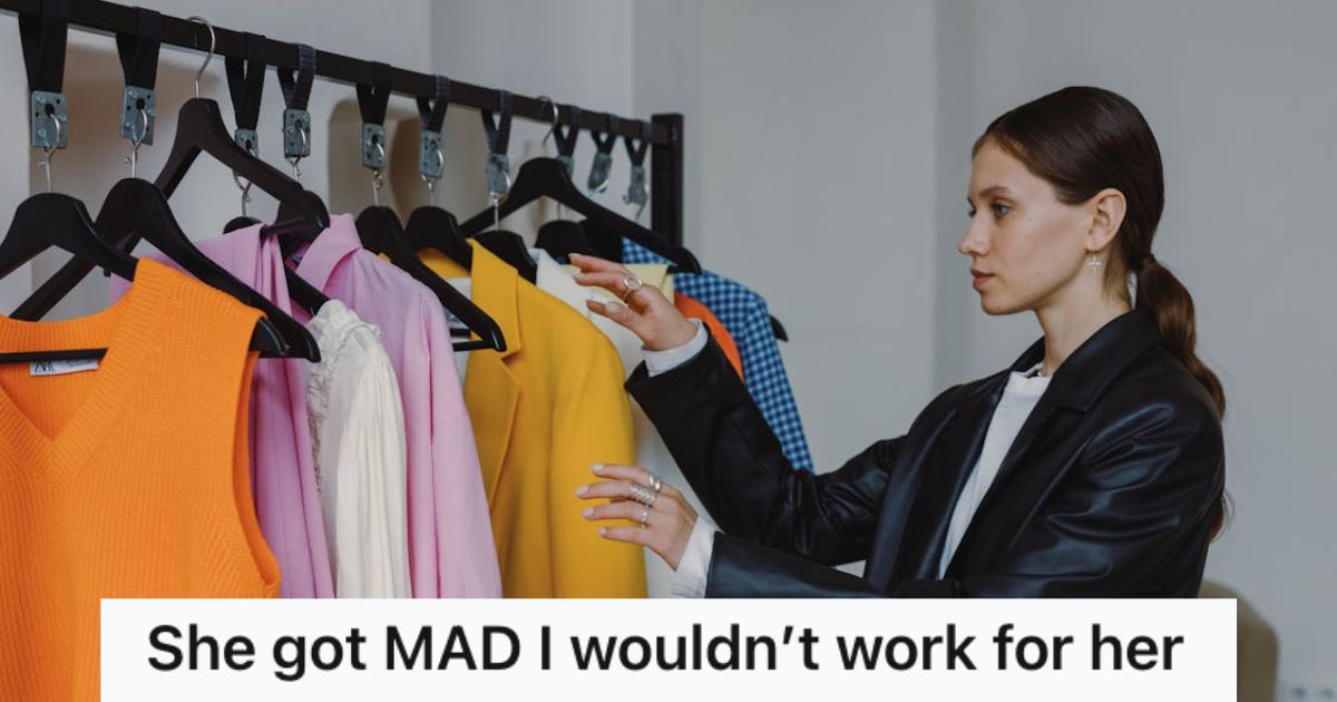 Woman shopping for clothes