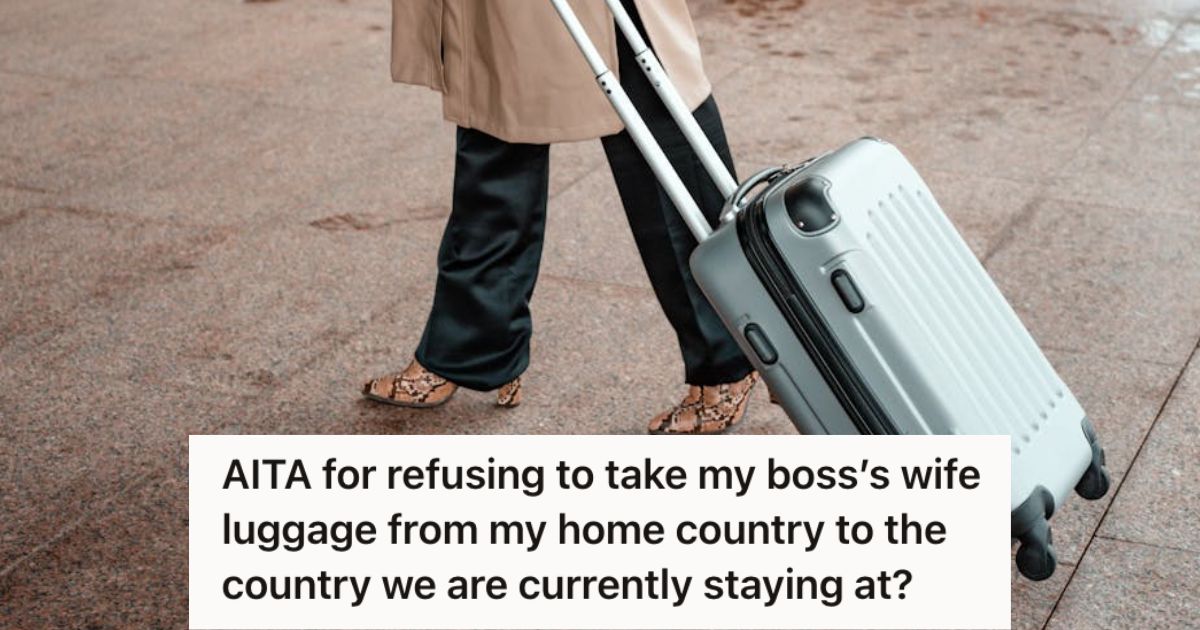 Woman traveling with her luggage