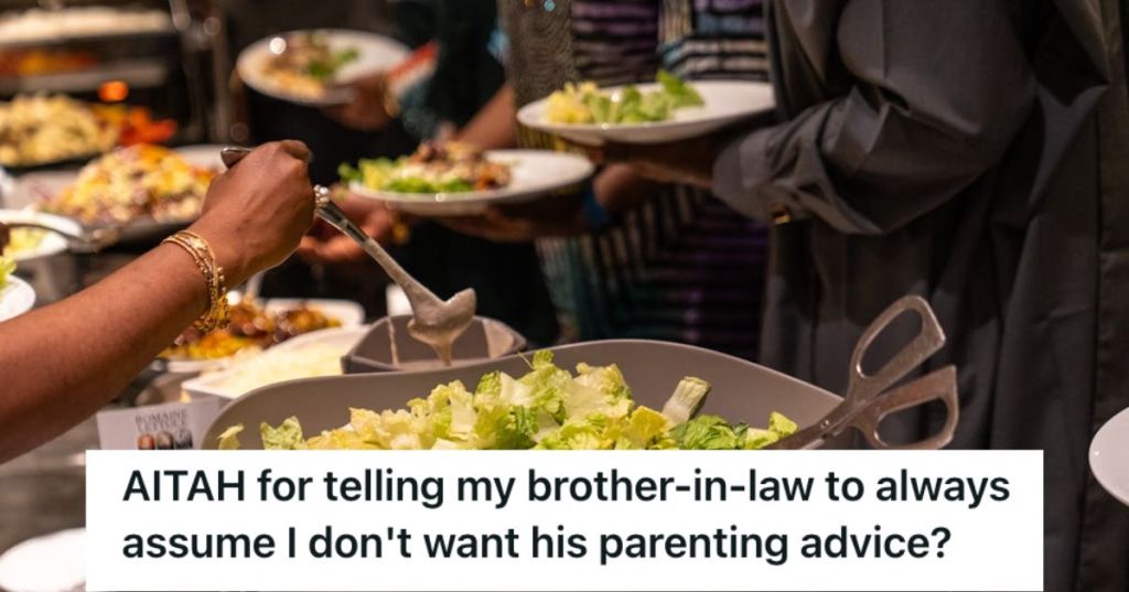 People lining up at the buffet table