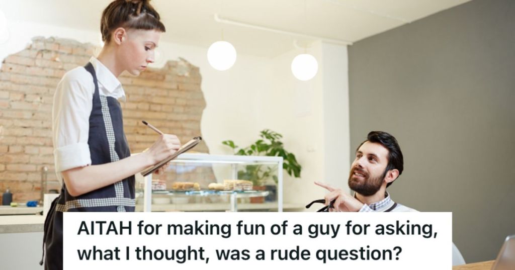 Staff taking customer's order in a shop
