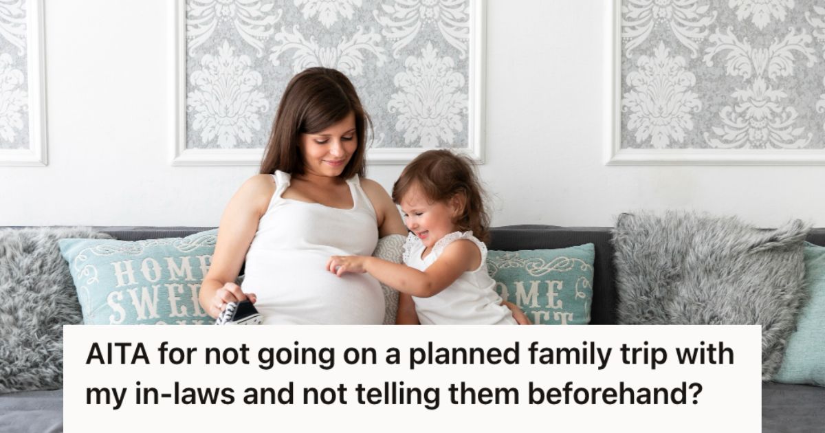 Pregnant mother and young girl spending time together