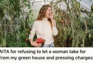 Man Caught New Neighbors Stealing From His Greenhouse, So He Confronted Them And Threatened To Press Charges If They Take The Food Home