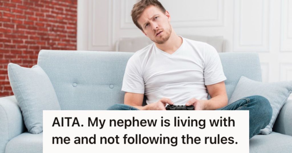 Man playing video games