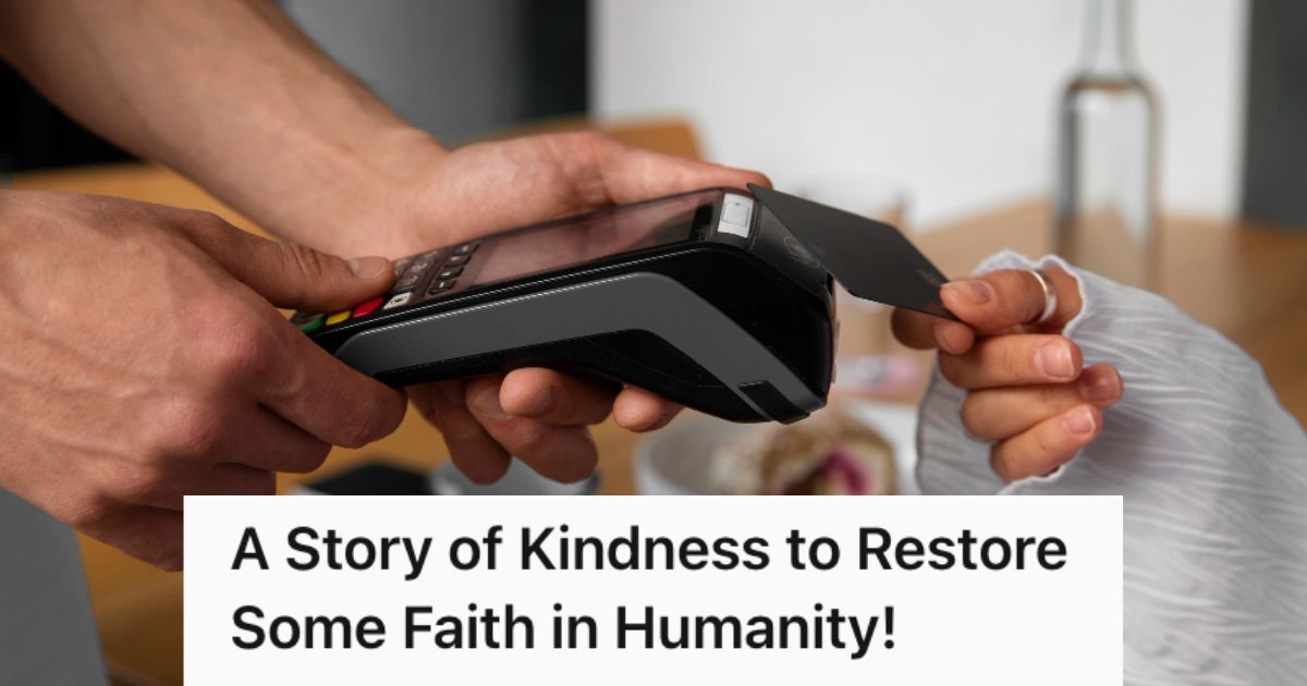 Woman paying bill using her credit card 