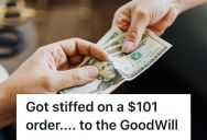 Driver Delivered Nine Large Pizzas To A Charity Organization, But The Customer Paid Exact Change From The Till And Left Without Leaving A Tip