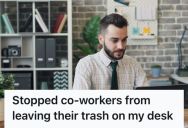Employee Worked At A Corner Desk And His Coworkers Would Constantly Invade His Space, So He Came Up With A Creative Solution To Drive Them Away