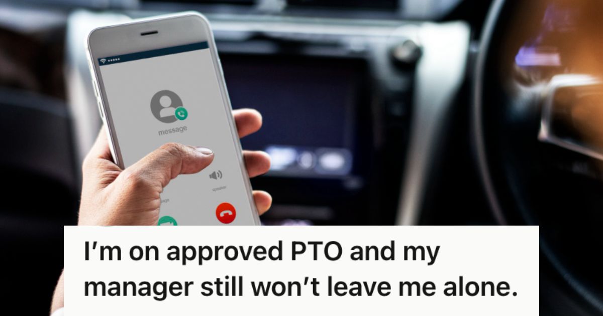 Person holding a ringing phone