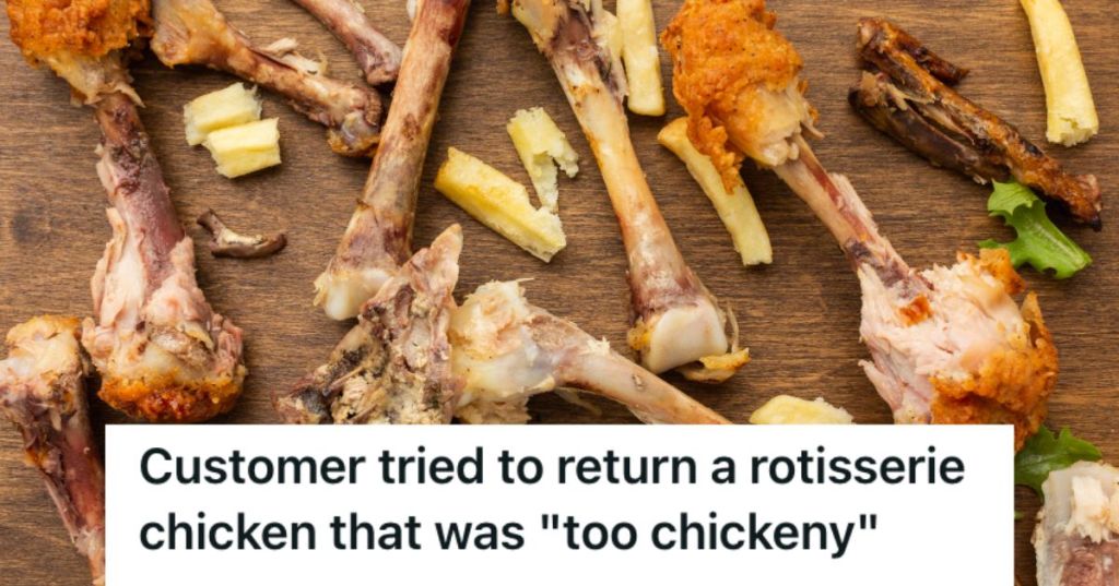 Chicken bones and leftovers