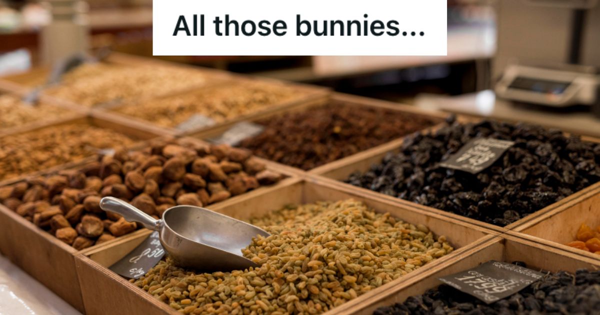 Various dried food at the market