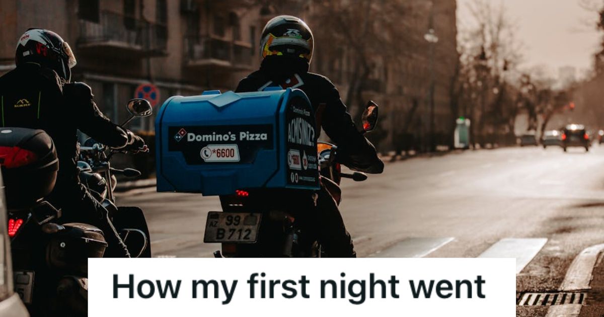 Domino's Pizza delivery rider on the road