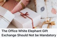Employee Couldn’t Stand His Office White Elephant Gift Exchange, So He Secretly Sabotaged It Every Year Hoping HR Emails Would Finally End It