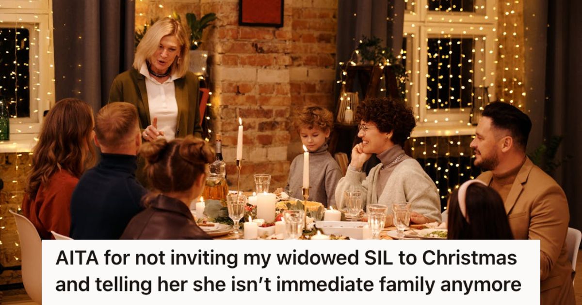Her Brother Recently Passed Away, So This Woman Uninvited His Widow From The Christmas Dinner Because She Isnt Part Of The Family Anymore Family gatehring on the table for Christmas