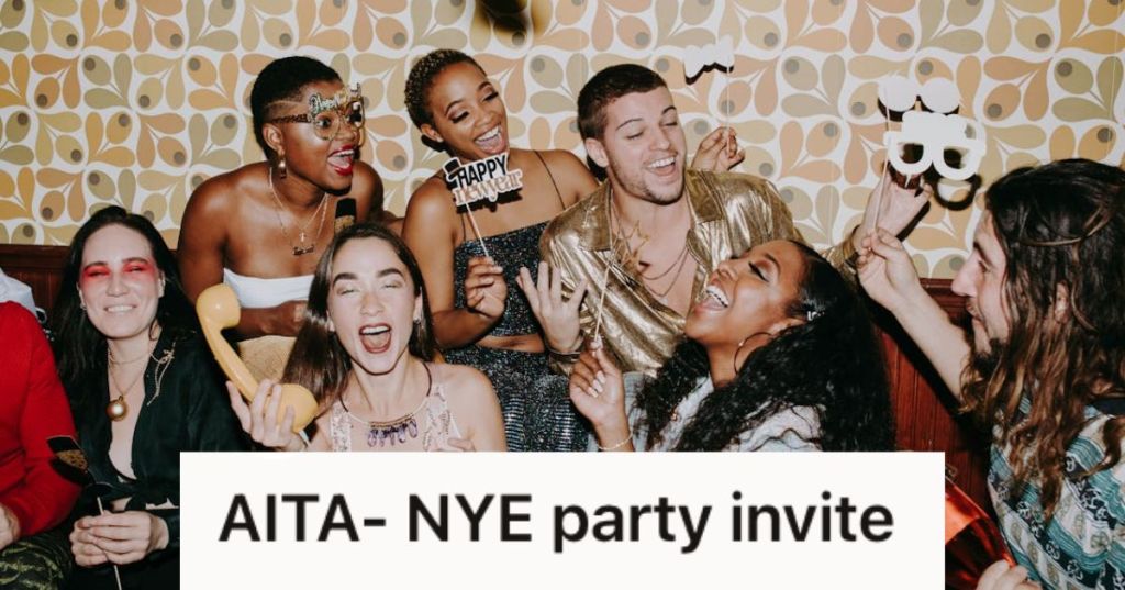 Adults celebrating new year with a lively party