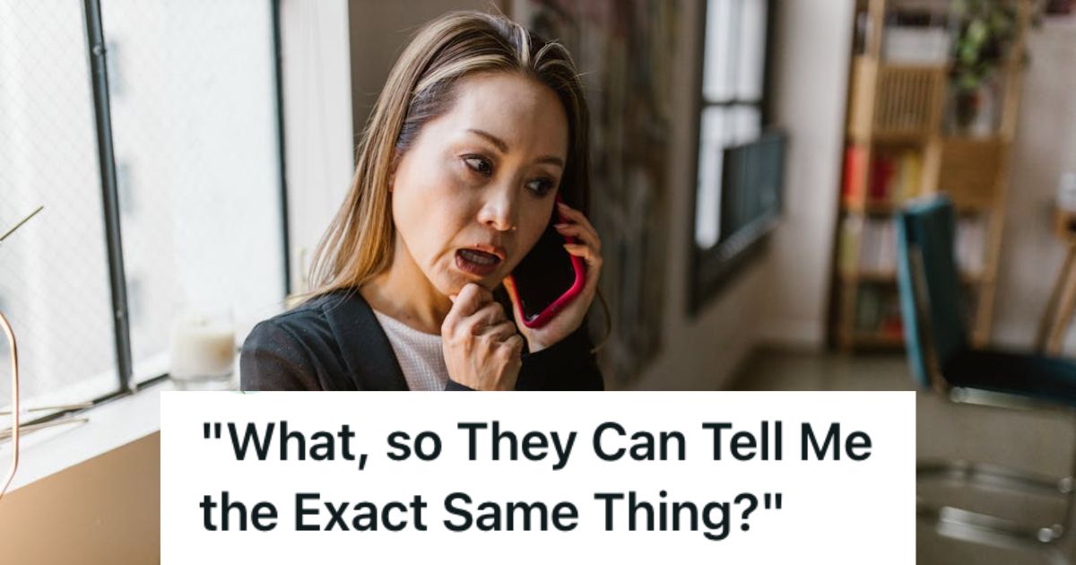 Irate woman talking to someone on the phone