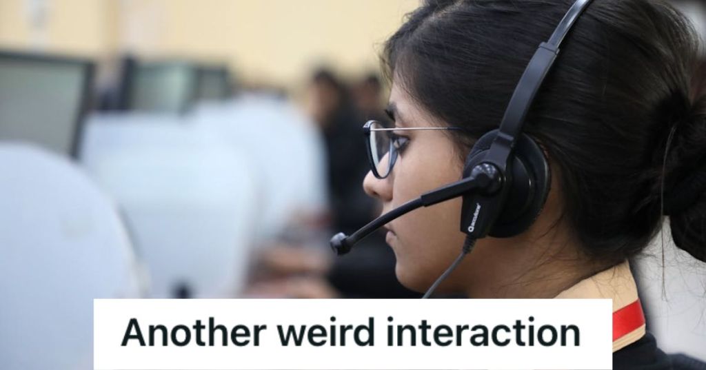 Female employee with headset working in a call center