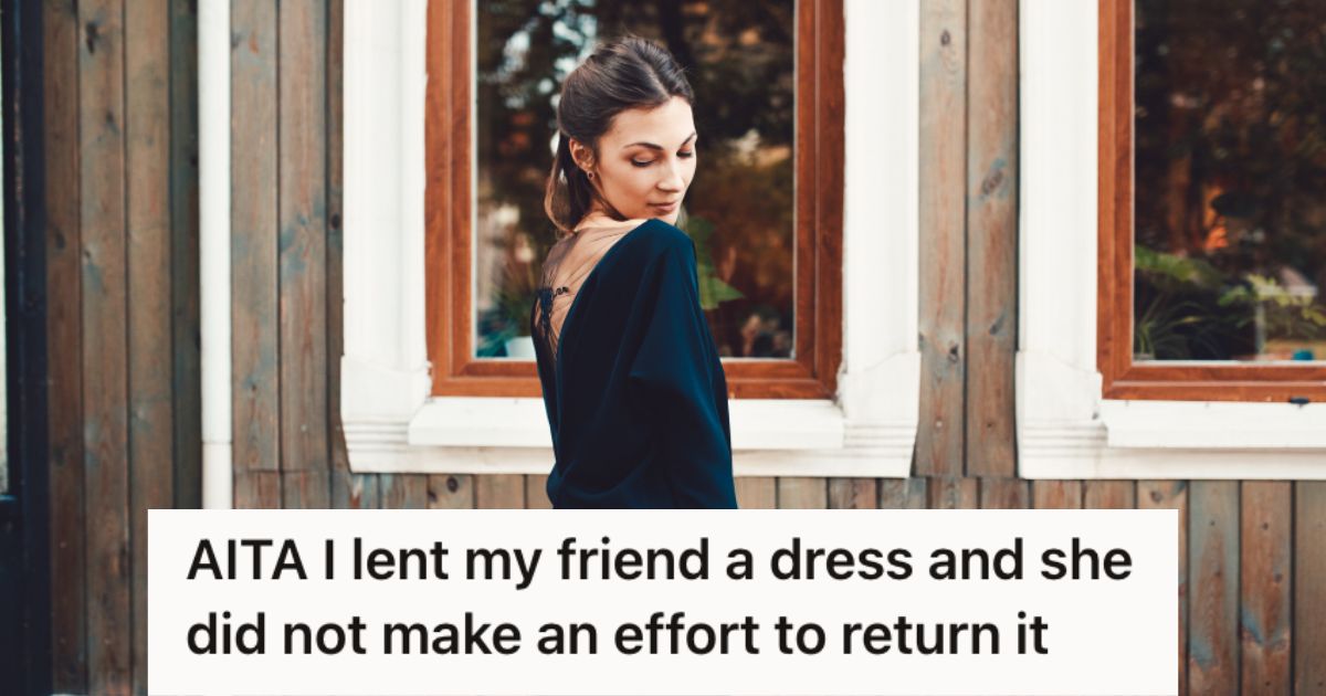 Woman wearing a black dress