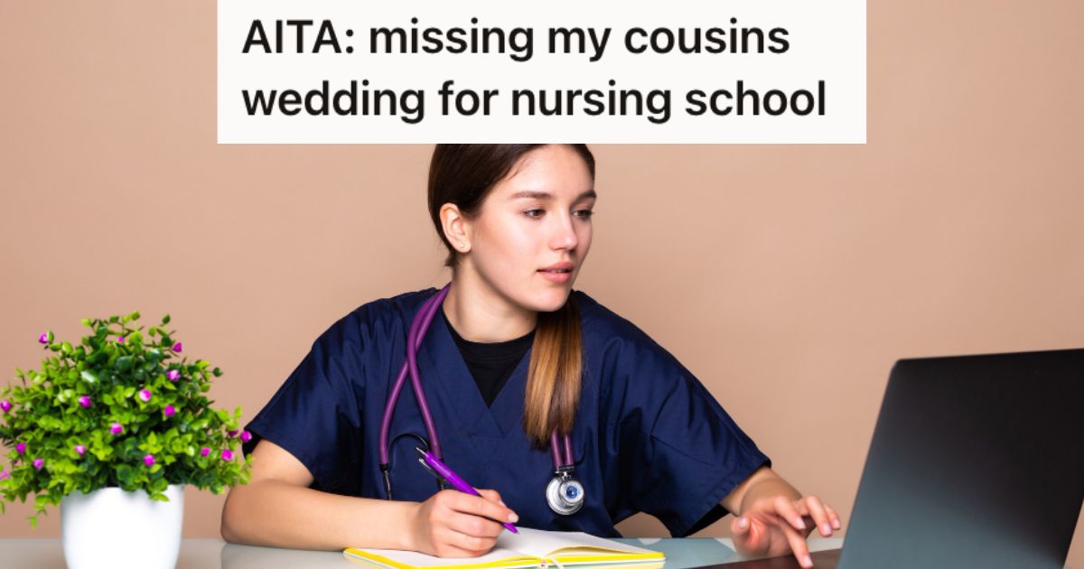 Nursing student studying using her notebook and laptop